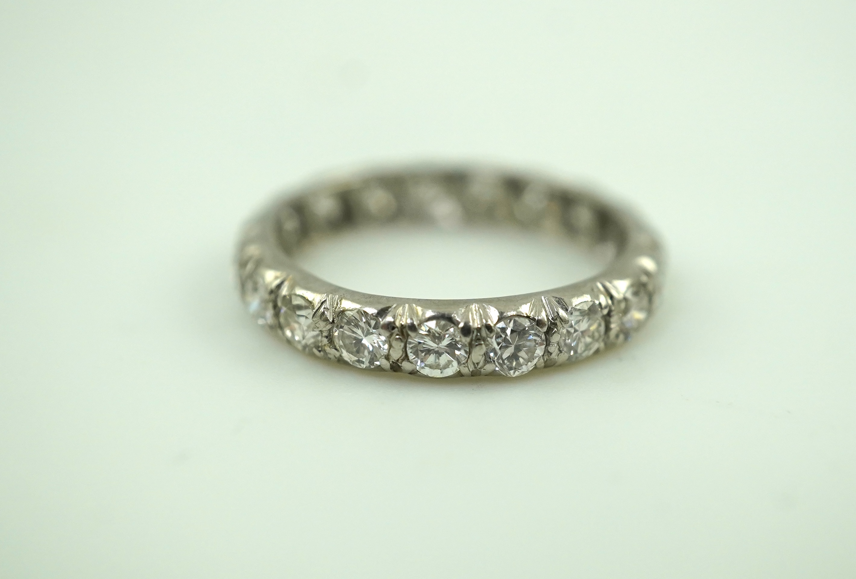 A diamond eternity ring